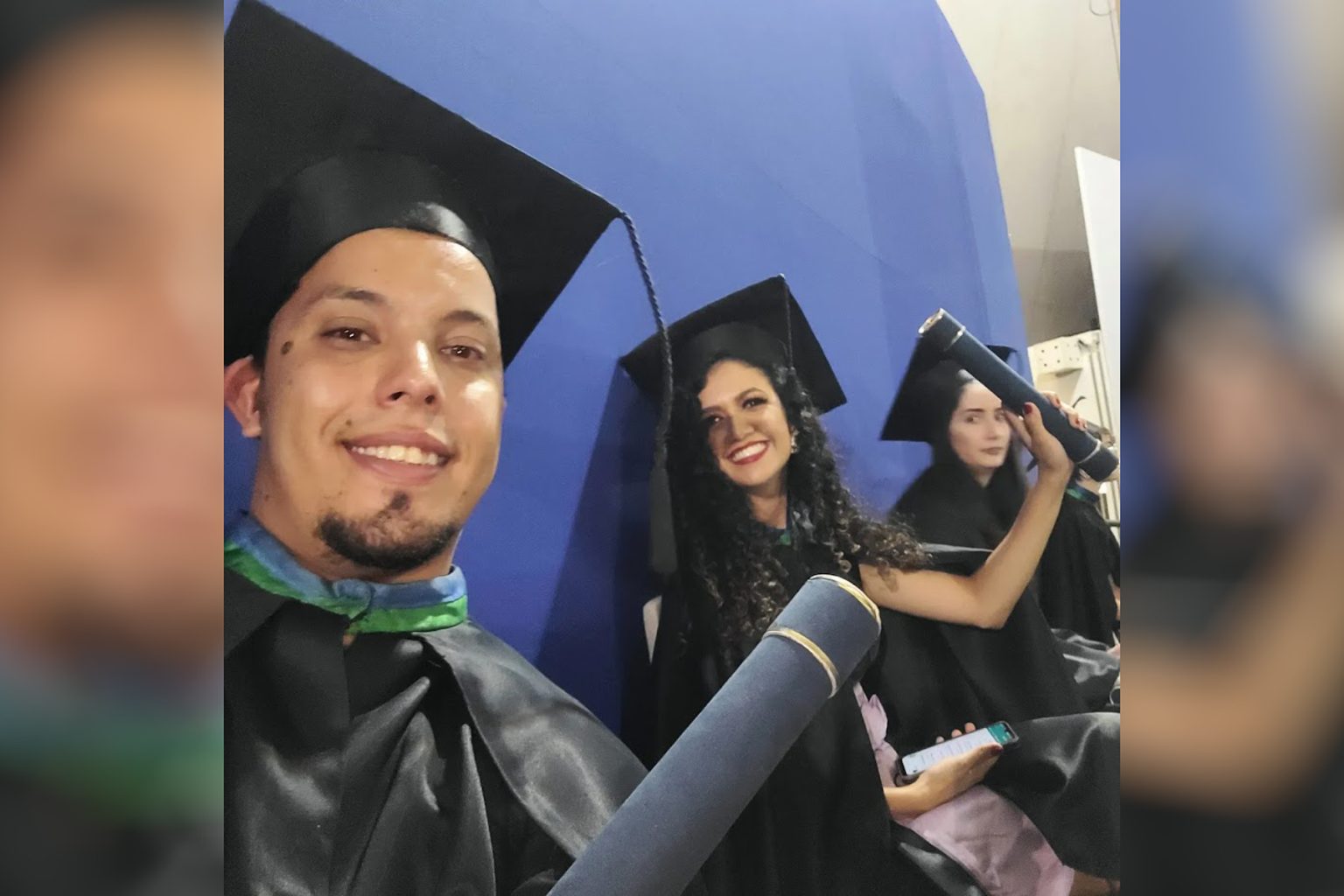 Formandos Luiz Gustavo Santos Melo e Jessica Karine, da Turma 2/2022. Brasília, 2022. Acervo pessoal de Luiz Gustavo Santos Melo.